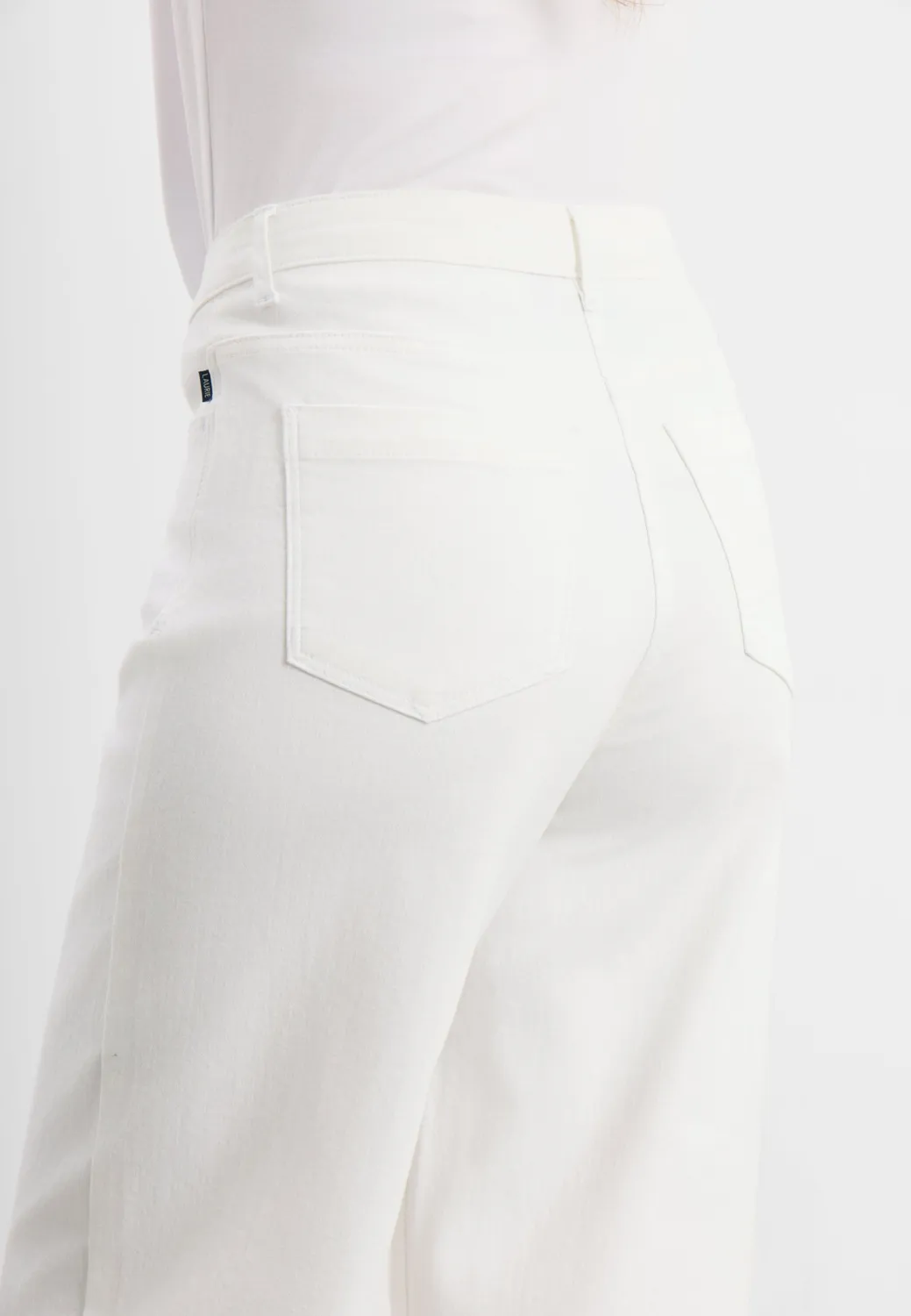 Laurie Carol Loose ML broek wit wijde pijp
