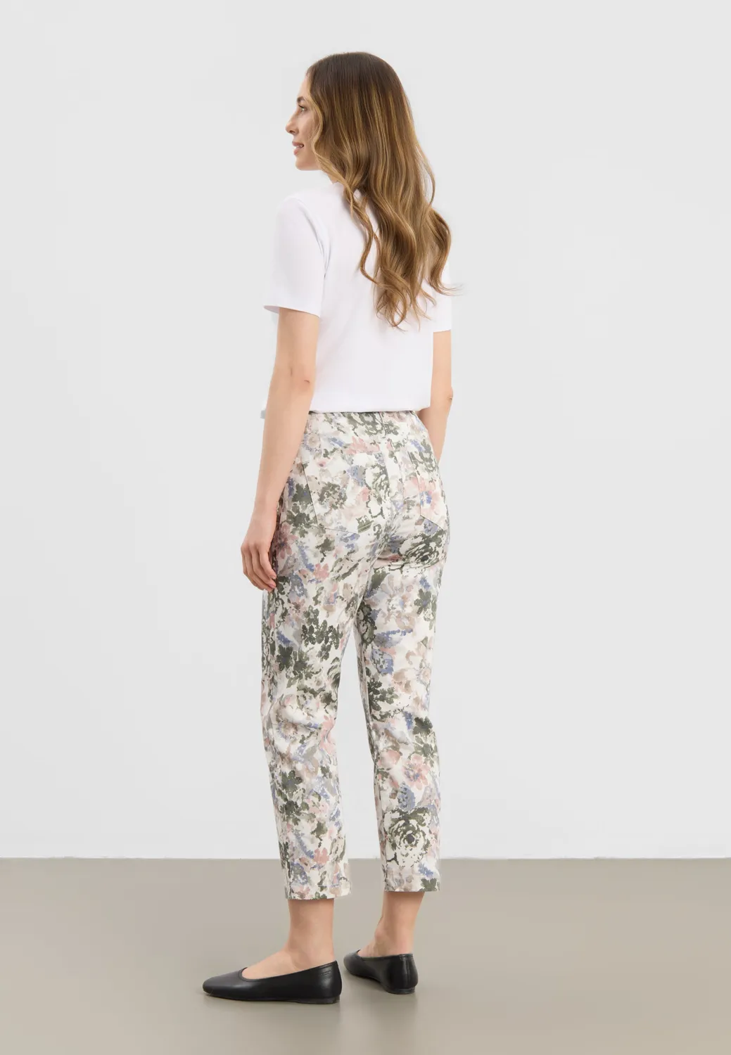 Laurie Patricia Pure Regular CL broek khaki print