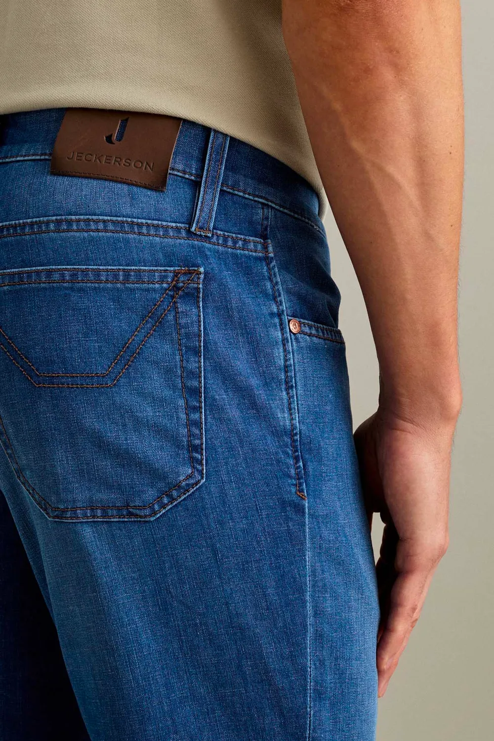 Jeckerson Jordan slim fit jeans lichtblauw denim