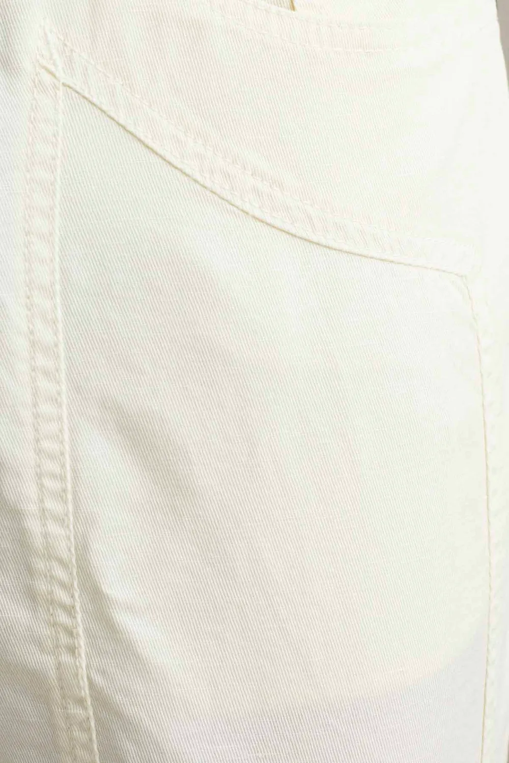 Jeckerson John broek slim fit sneeuwwit linnenmix