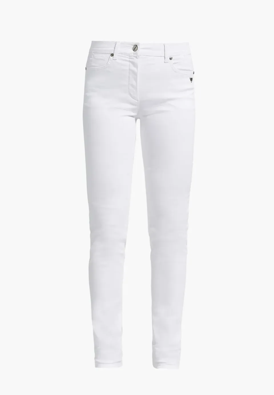Laurie Laura Slim ML damesbroek wit katoen stretch