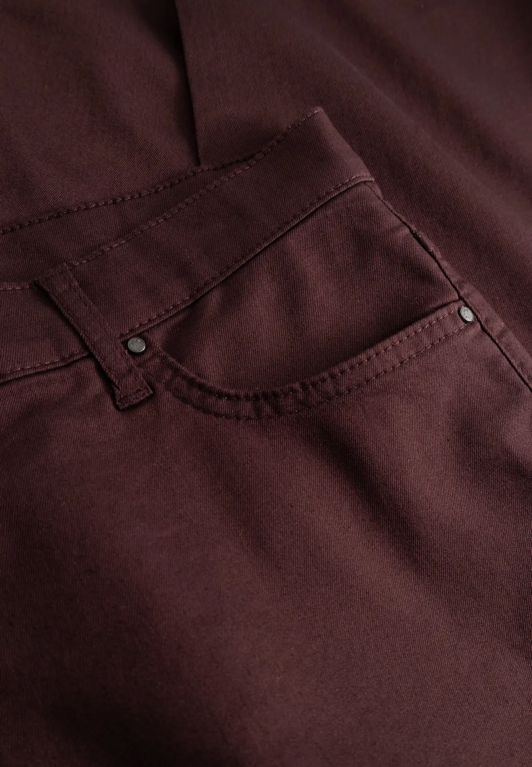 Laurie Charlotte Regular ML broek Dark Plum stretch