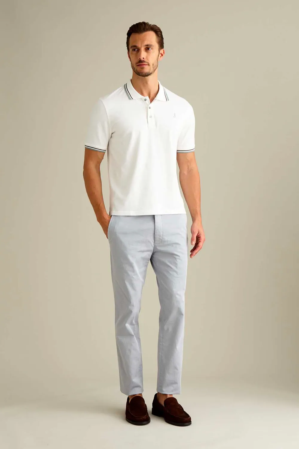 Jeckerson Jack chino slim fit grijs cemento stretch
