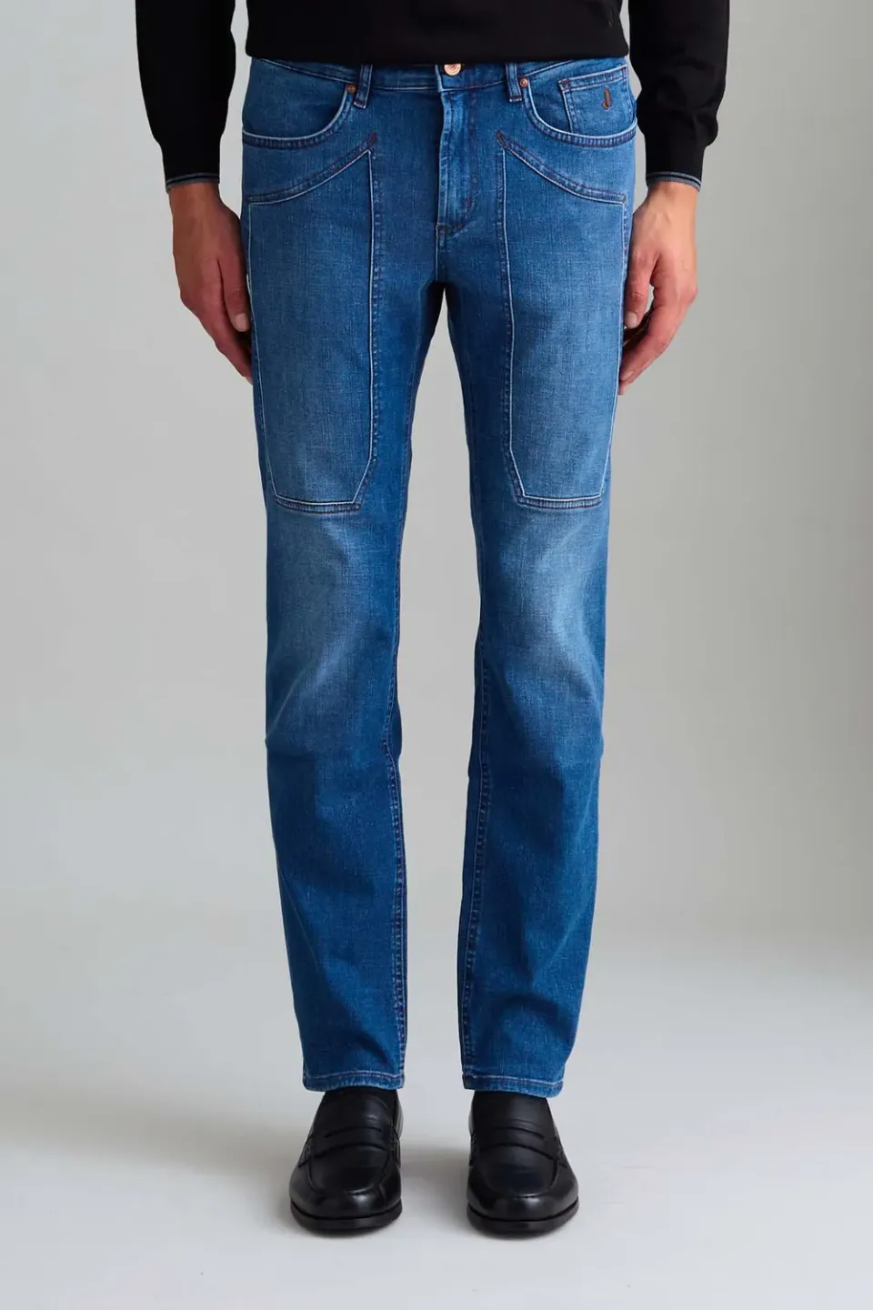 Jeckerson John Slim Fit Jeans Lichtblauw Dirty Stretch