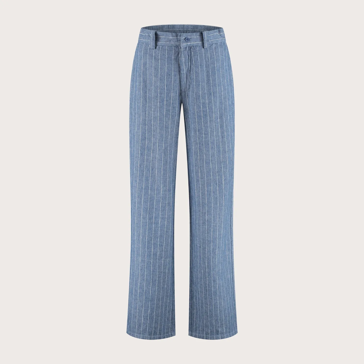 Florez Philly trousers blauw krijtstreep linnen