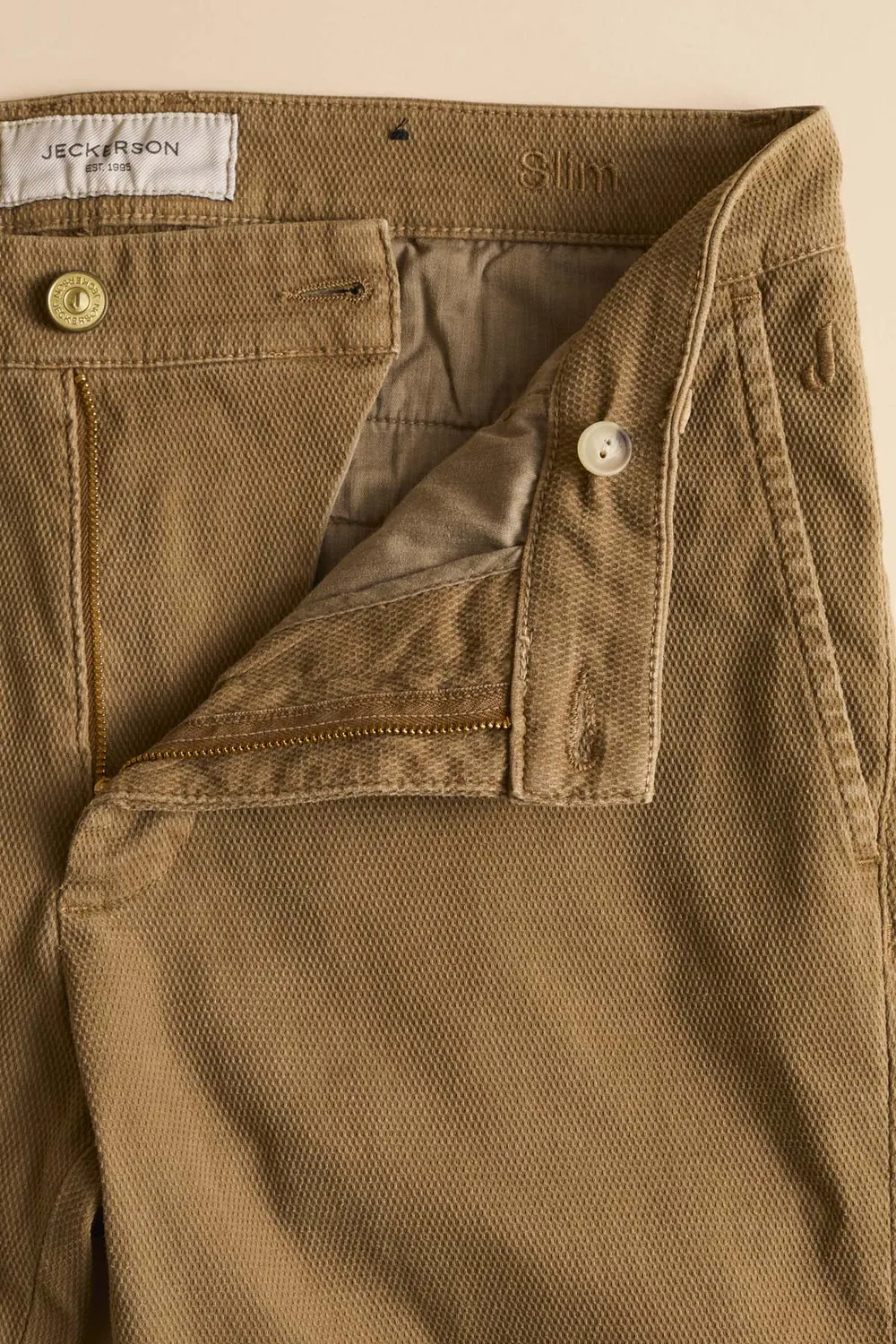 Jeckerson Jack chino beige slim fit broek