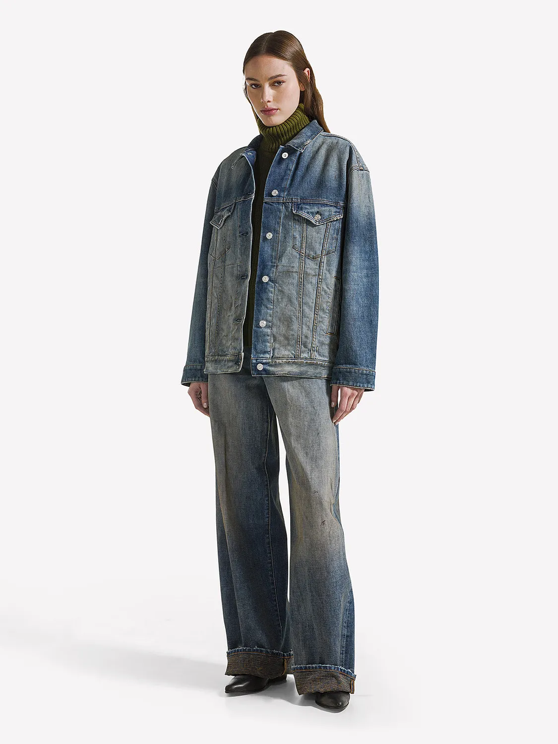 Nine In The Morning Eris jeans dames blauw medium wassing