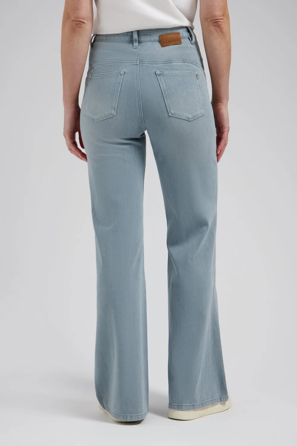Florez Ana Flared jeans Ash grey hoge taille