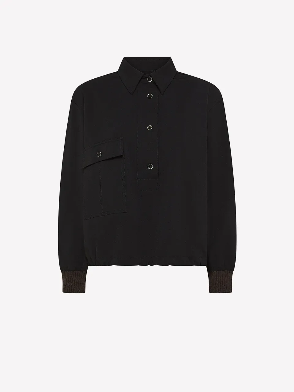 Nine In The Morning Odette ODT01 anorak blouse dames zwart