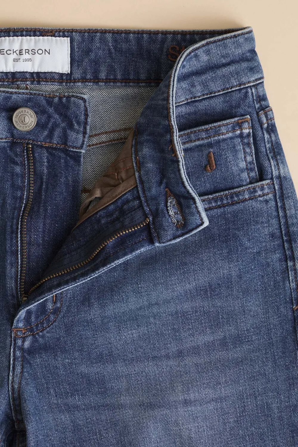 Jeckerson Jane straight jeans blauw dames katoen