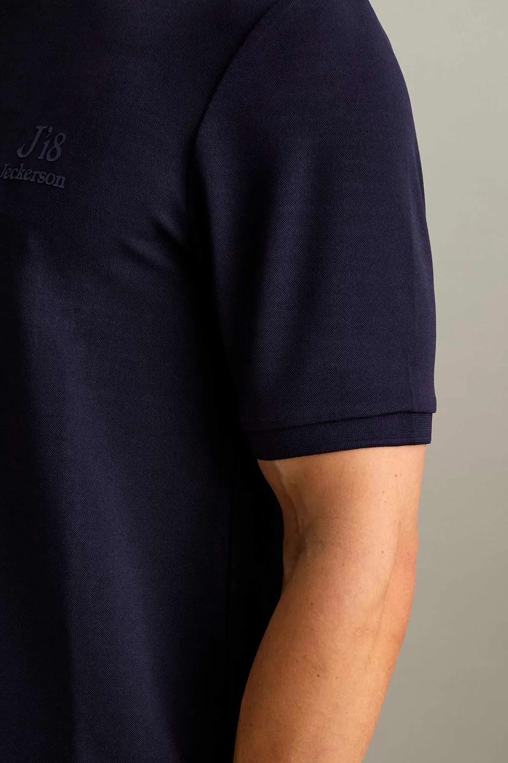 Jeckerson J18 T-shirt donkerblauw katoen piqué