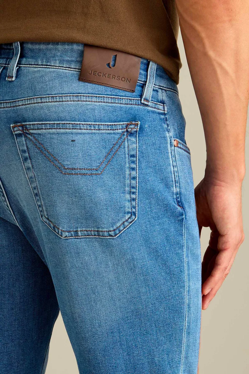 Jeckerson John Alcantara jeans slim fit lichtblauw denim