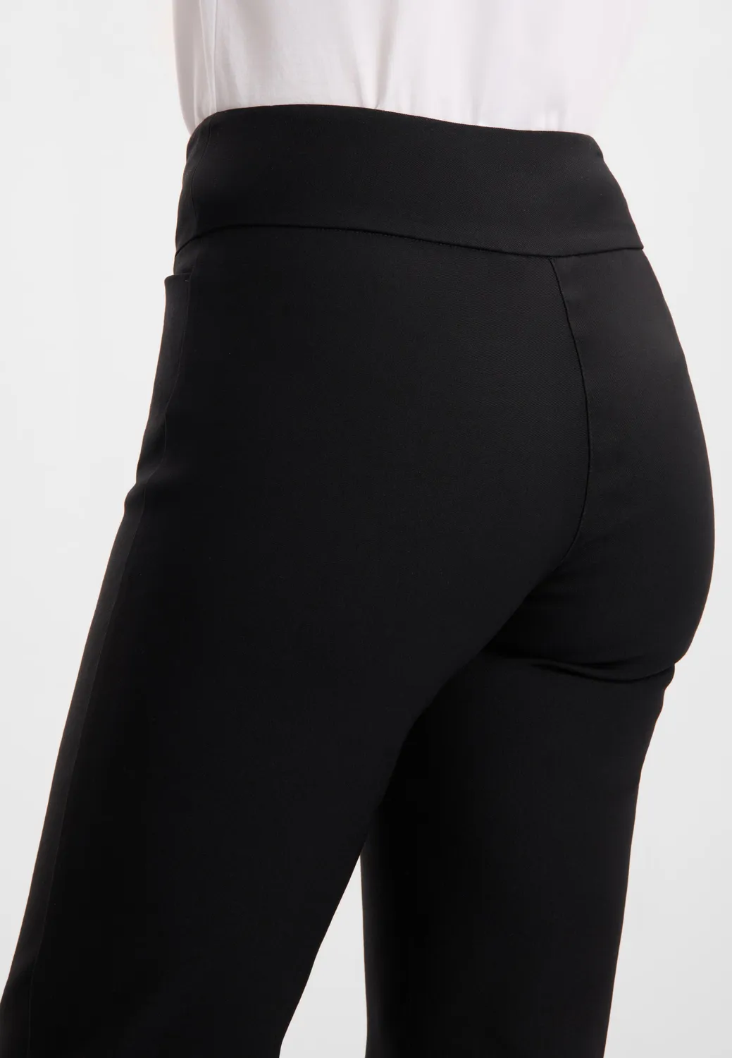 Laurie Thea Straight SL broek Black hoge taille