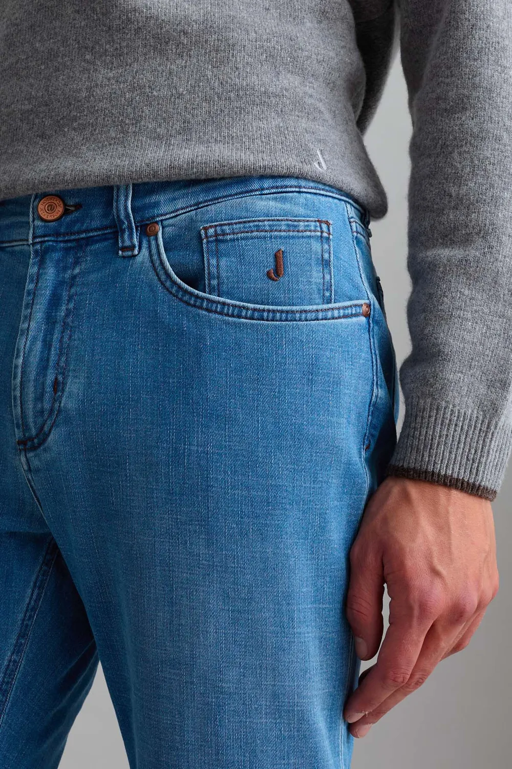 Jeckerson Jordan jeans lichtblauw slim fit