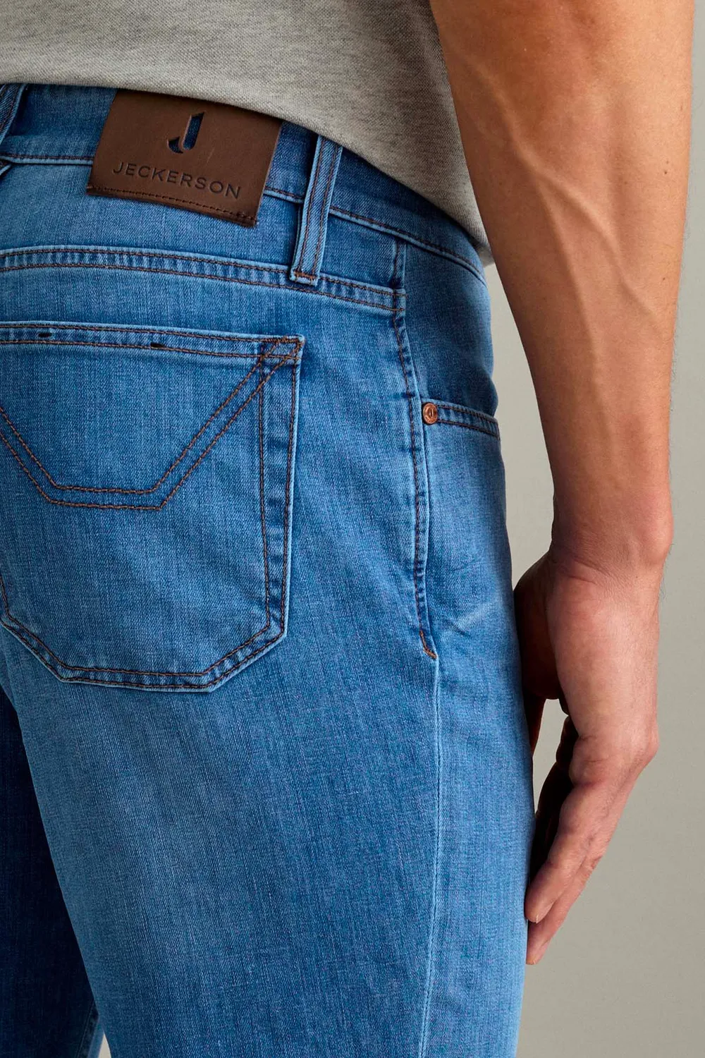 Jeckerson Jordan slim fit jeans blauw medio stretch