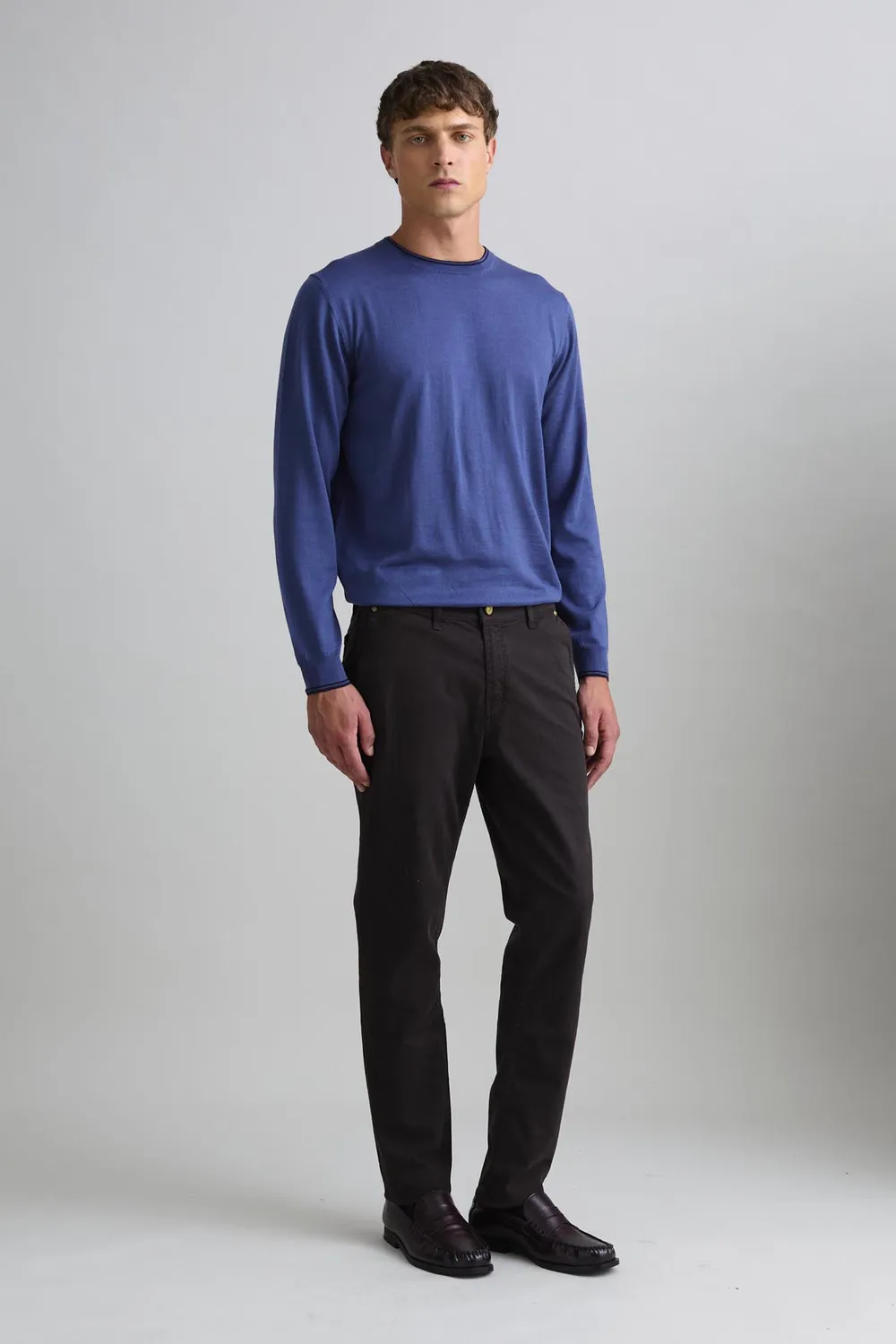 Jeckerson Julius slim fit chino bruin gabardine