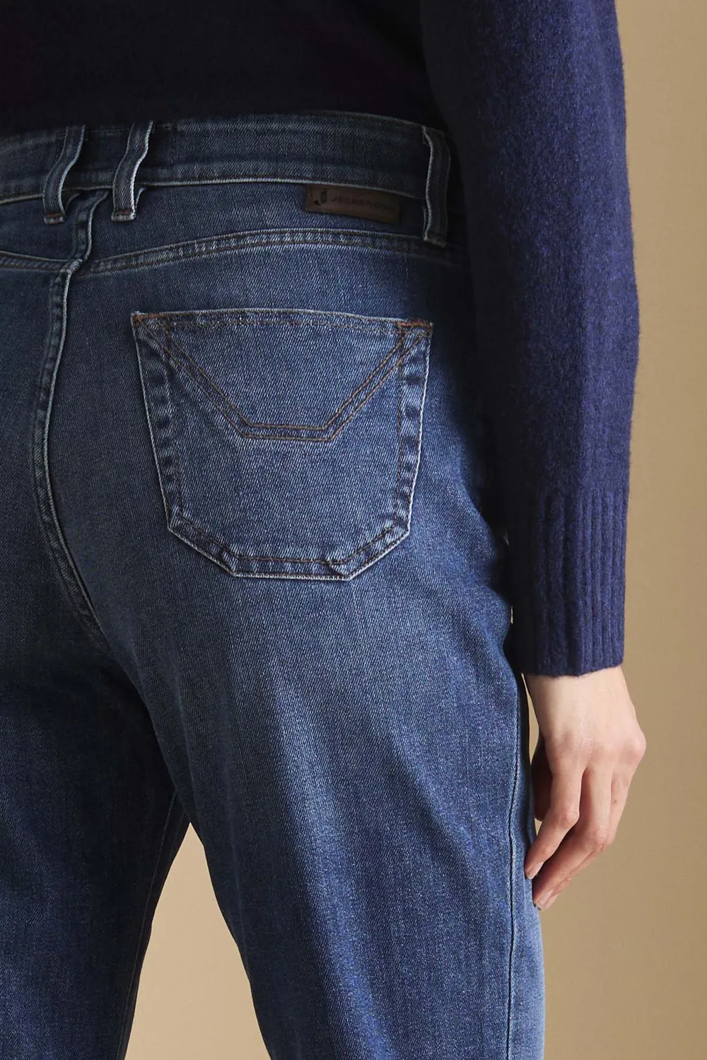 Jeckerson Julia boyfriend jeans donkerblauw stretch