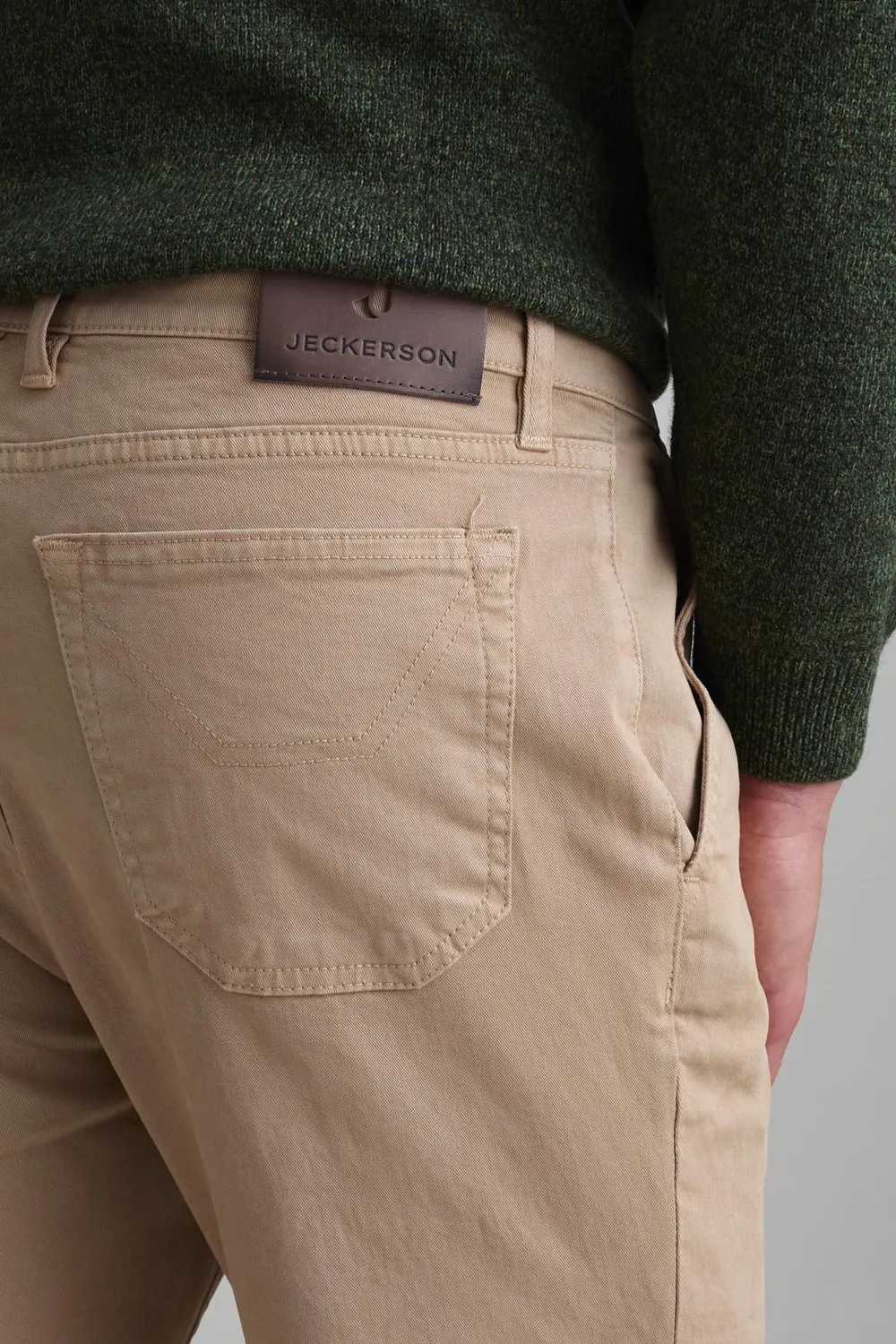 Jeckerson Julius chino beige sabbia slim fit gabardine