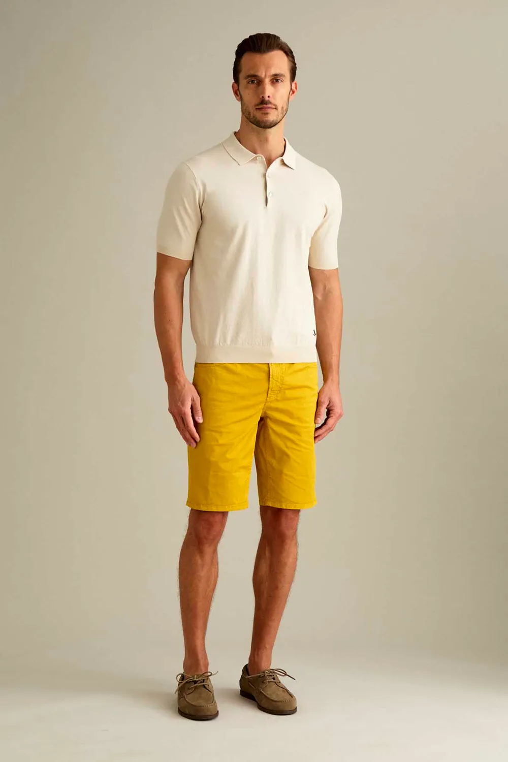 Jeckerson Jo slim fit bermuda goudgeel licht