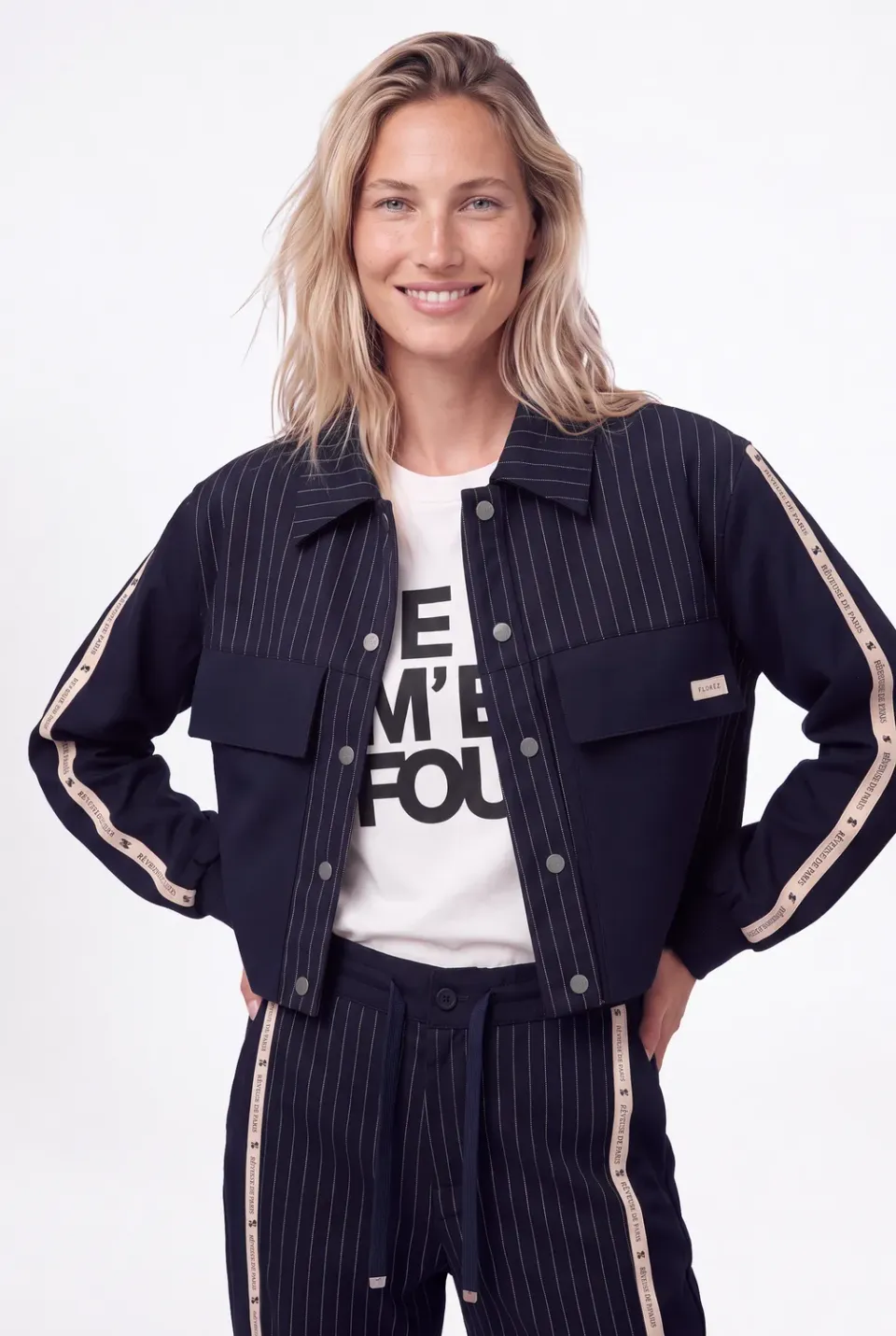 Florez Fien jacket navy blue dames sportief