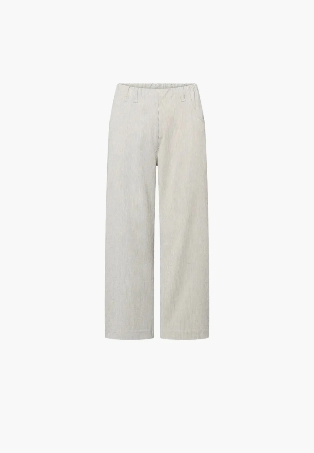 Laurie Donna Loose CL cropped broek white pinstripe