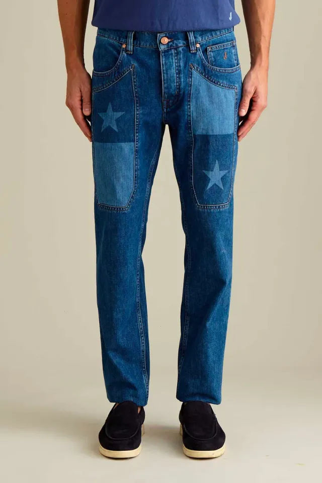 Jeckerson Anniversary slim fit jeans donkerblauw denim