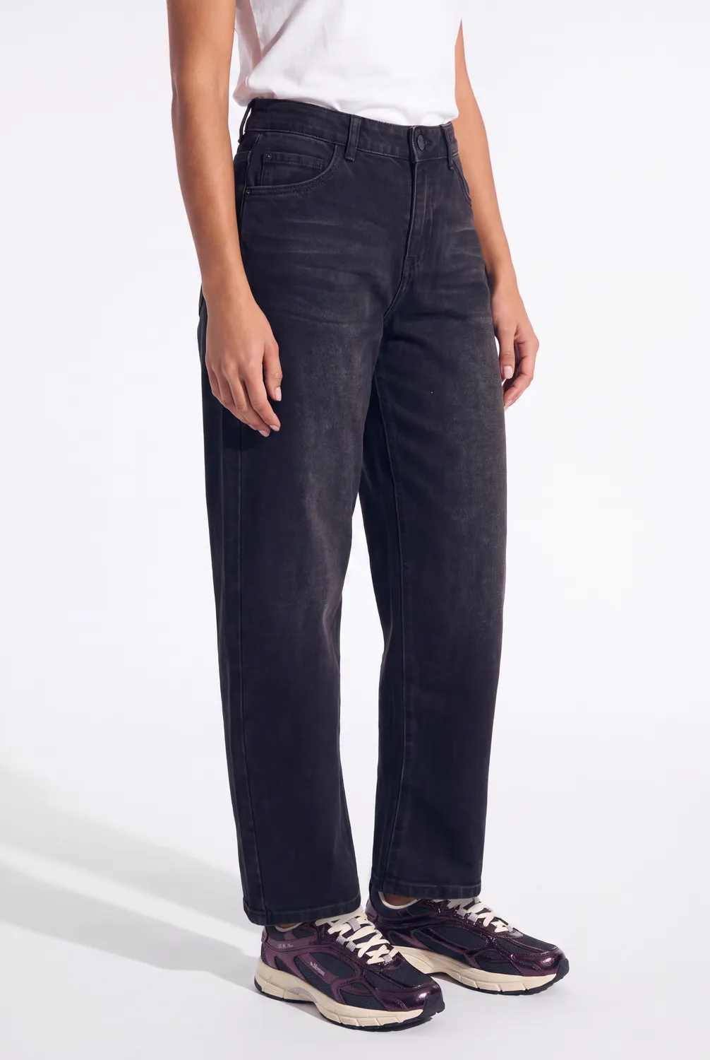 Florez Floor jeans zwart barrel fit
