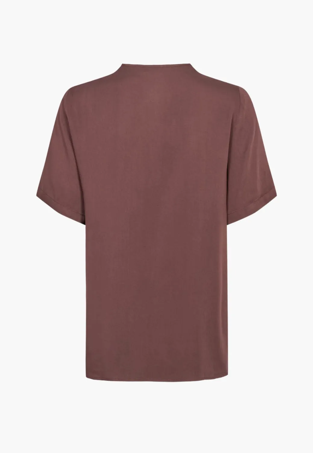 Laurie Naja SS blouse donkerpaars viscose