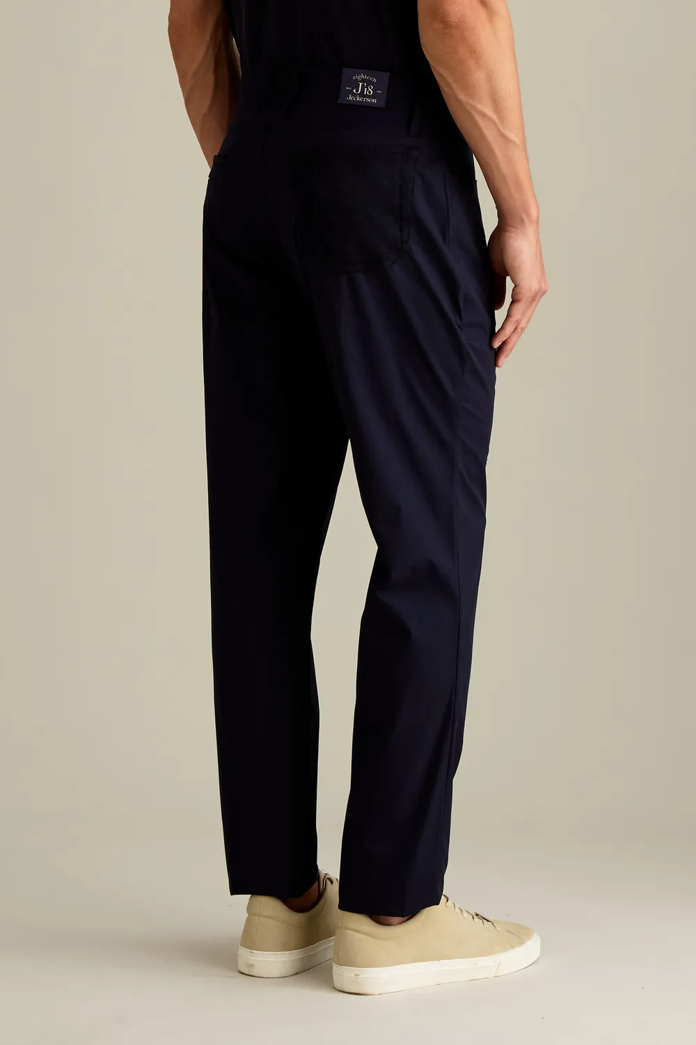 Jeckerson J18 slim fit broek blauw polyester