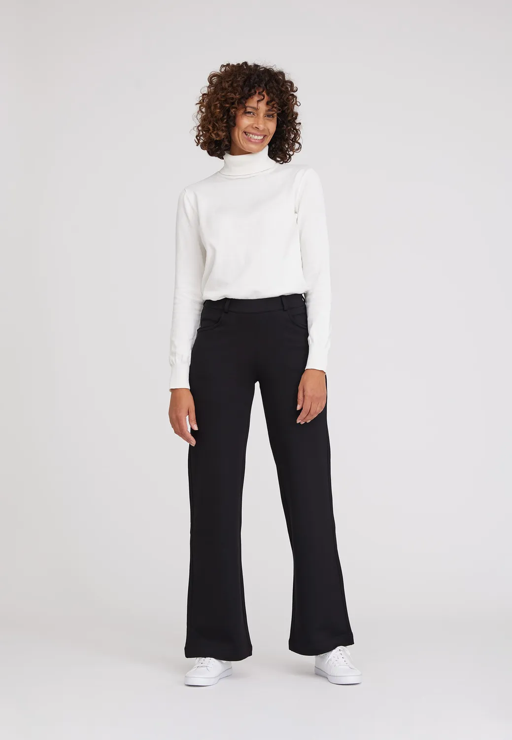 Laurie Donna Loose ML damesbroek black brushed viscose