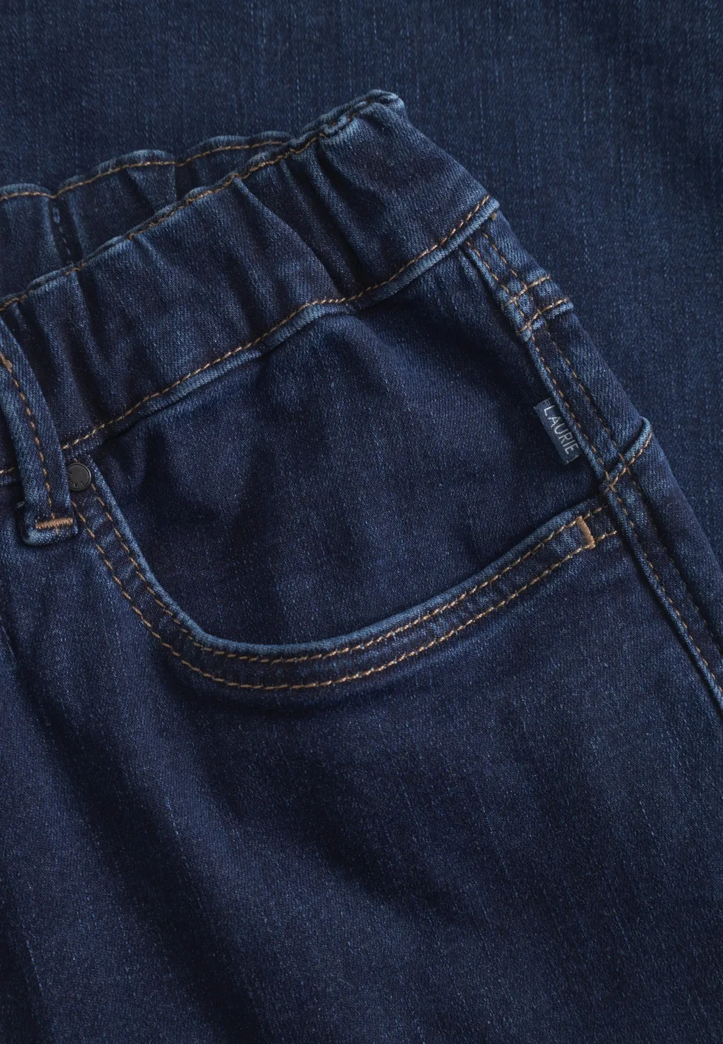 Laurie Hannah Regular XSL jeans dark blue denim kort