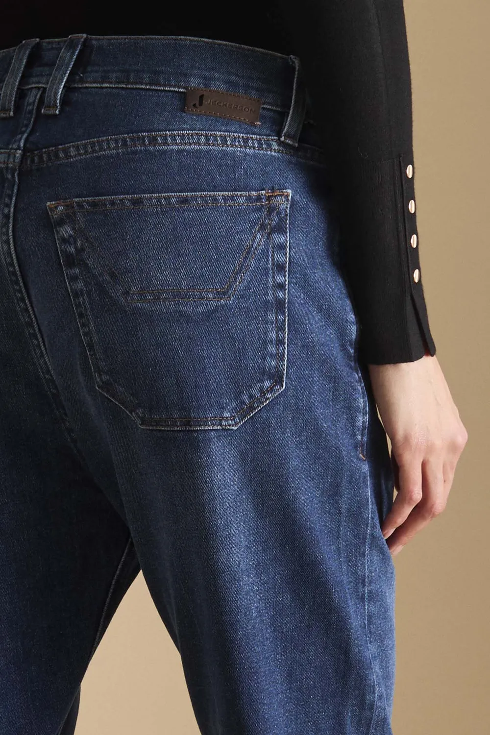 Jeckerson Julia boyfriend jeans blauw dames stretch