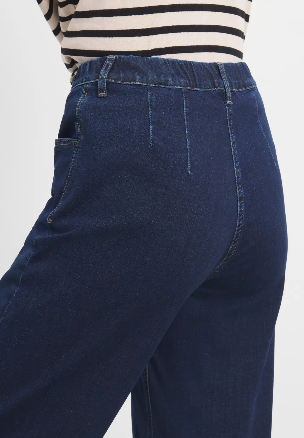 Laurie Donna Loose SL 101073 damesjeans Dark Blue Denim stretch