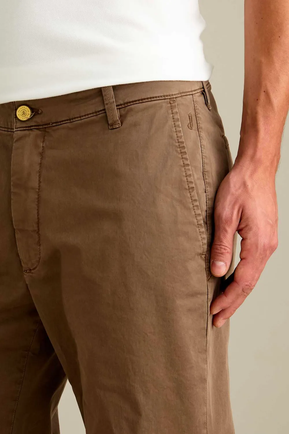 Jeckerson Jack slim fit chino lichtbruin katoen