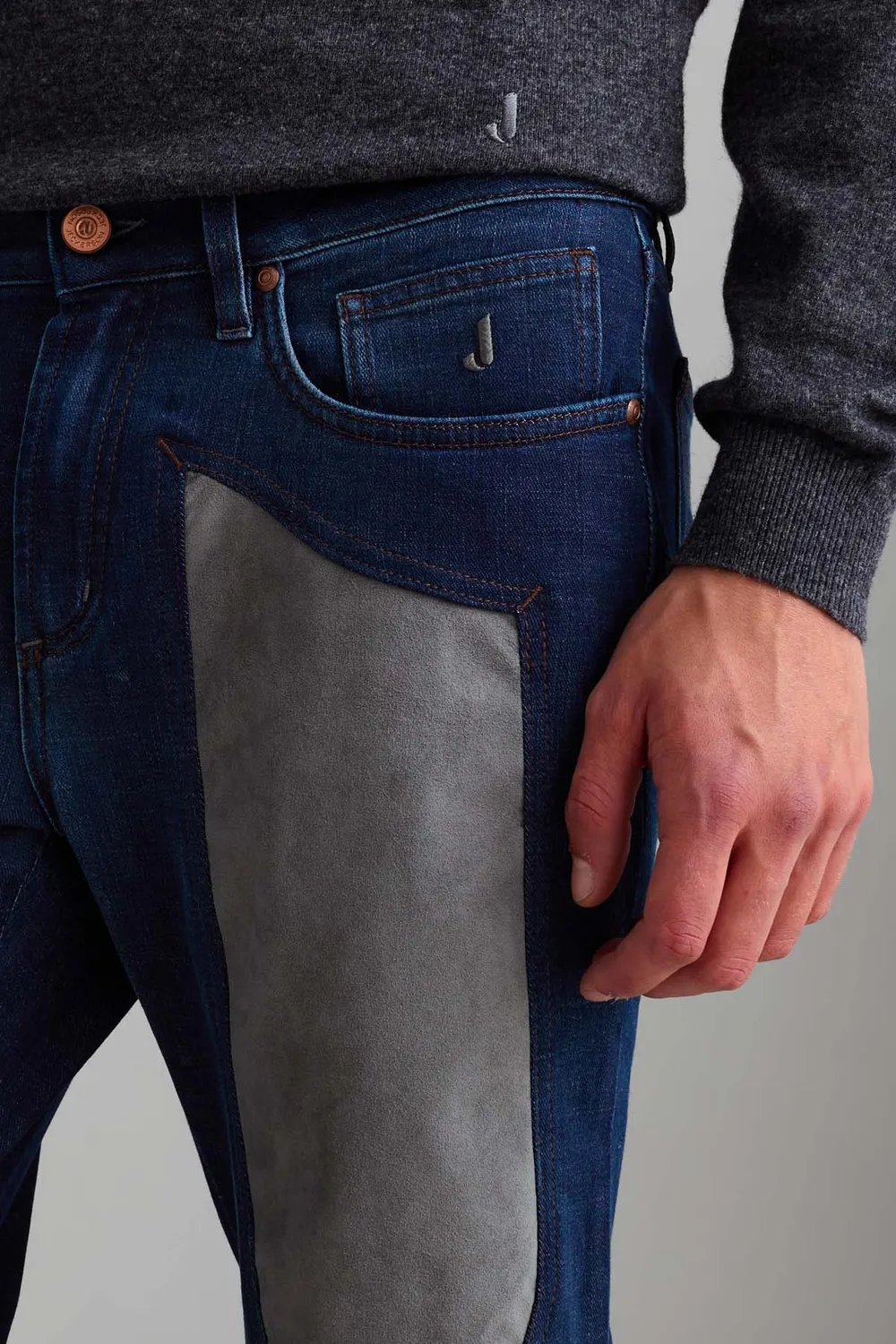 Jeckerson James skinny jeans grijs denim donker