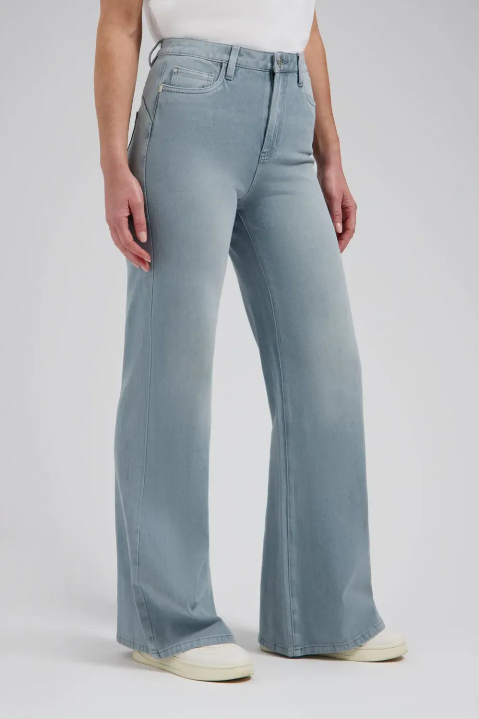Florez Ana Flared jeans Ash grey hoge taille