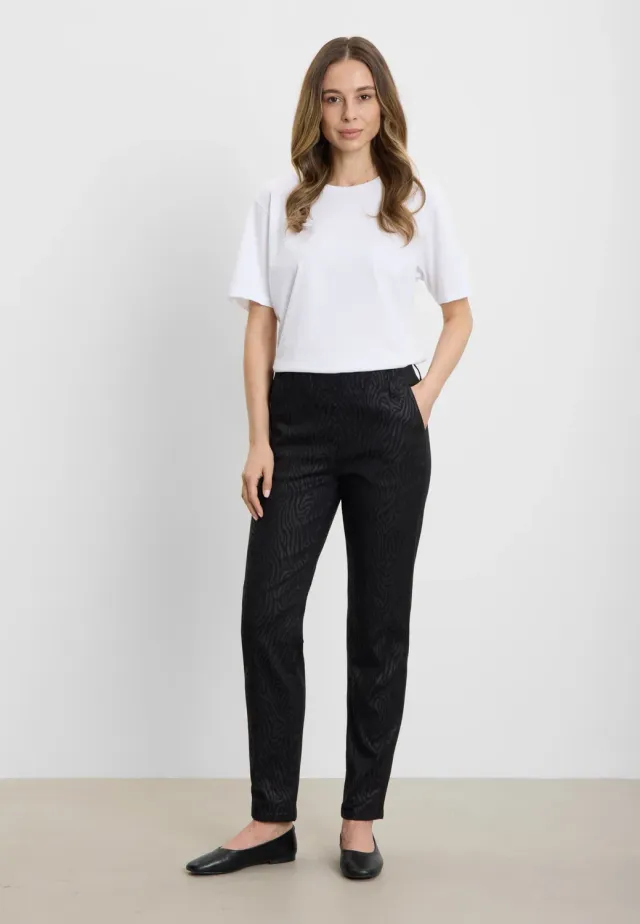 Laurie Taylor Regular SL broek Black Zebra elastiek