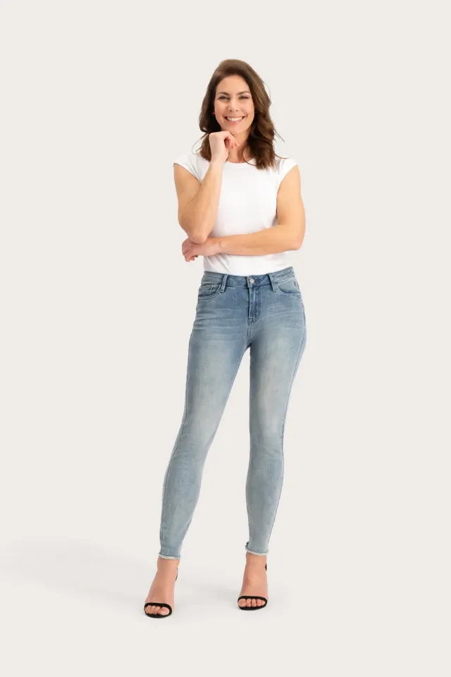 Florez Bobbi Slim Fit broek Cloudy Moss groen