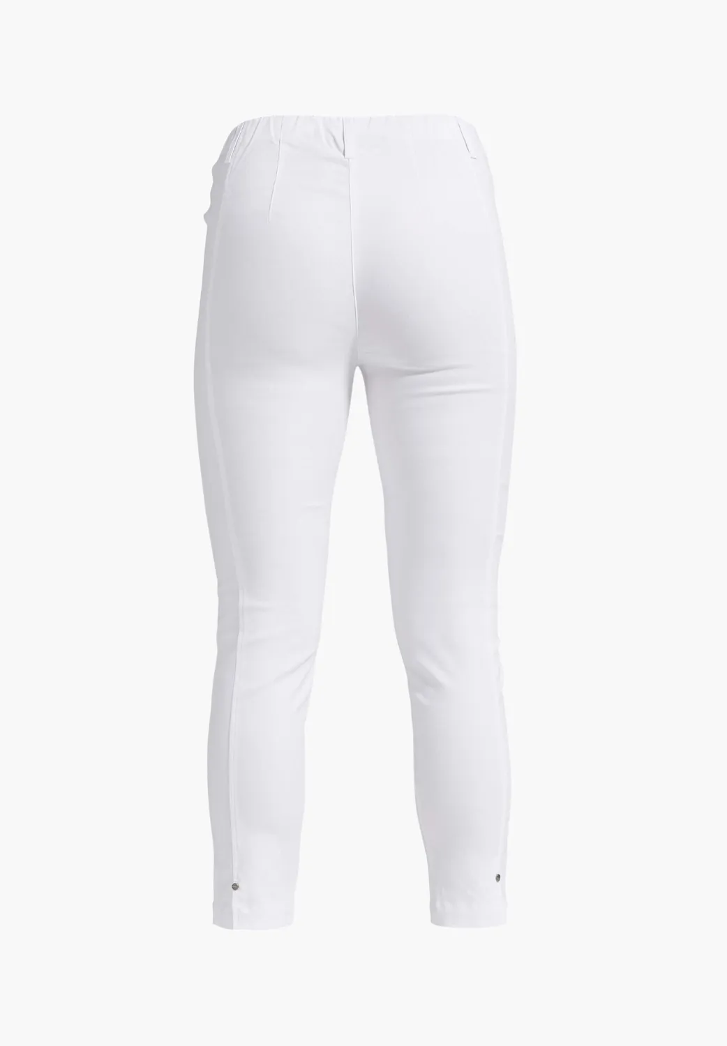 Laurie Chloe Slim CL broek wit cropped met split