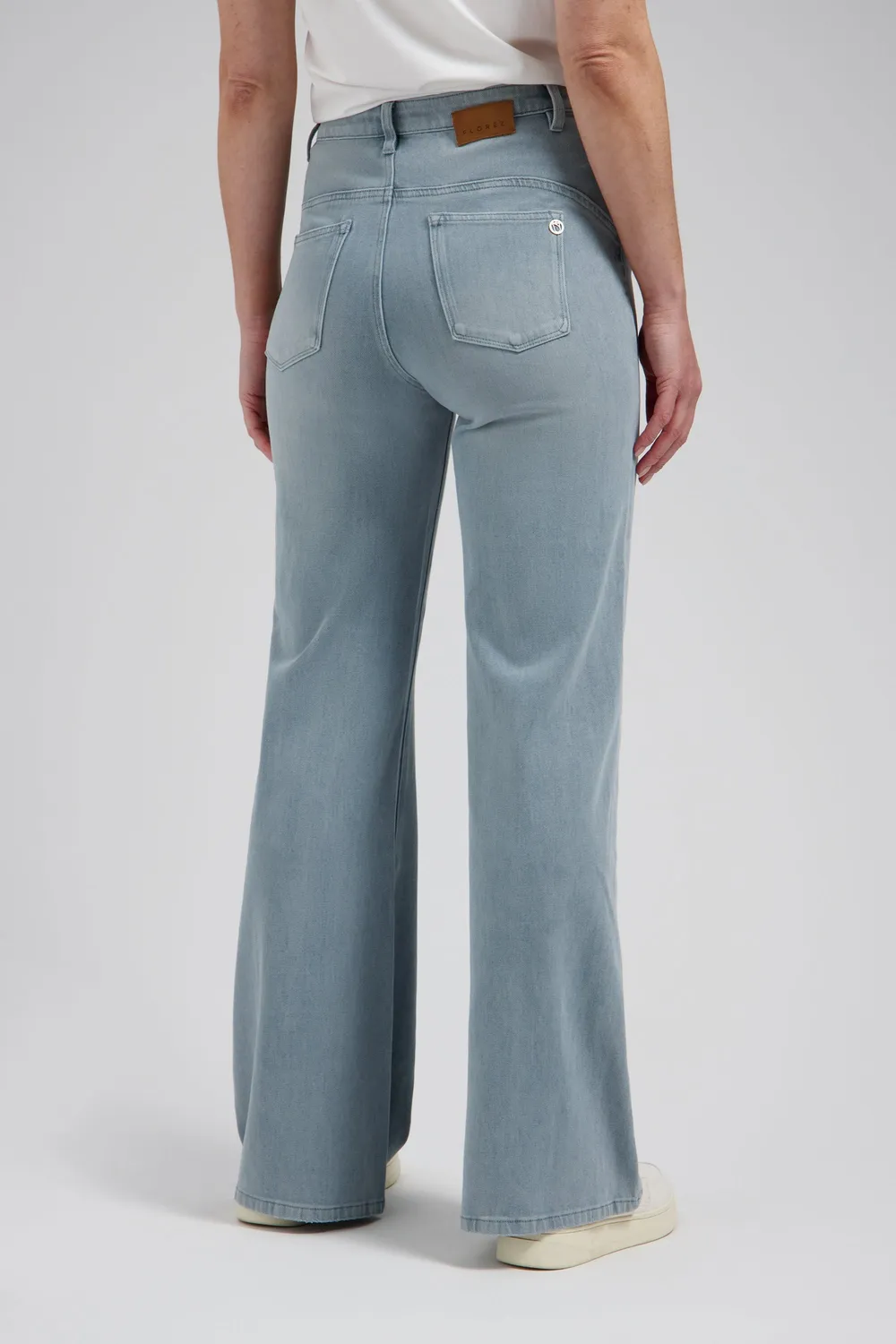 Florez Ana Flared jeans Ash grey hoge taille