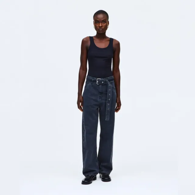 HNST High Waist jeans washed black high waist