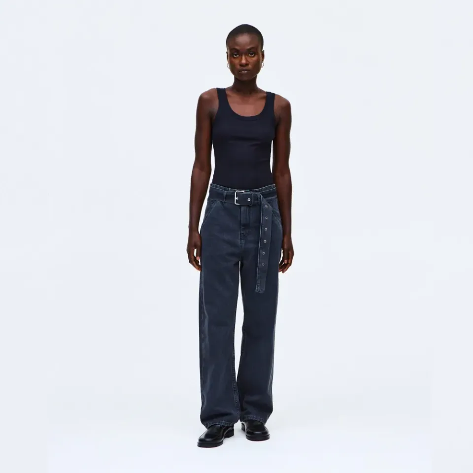 HNST High Waist jeans washed black high waist