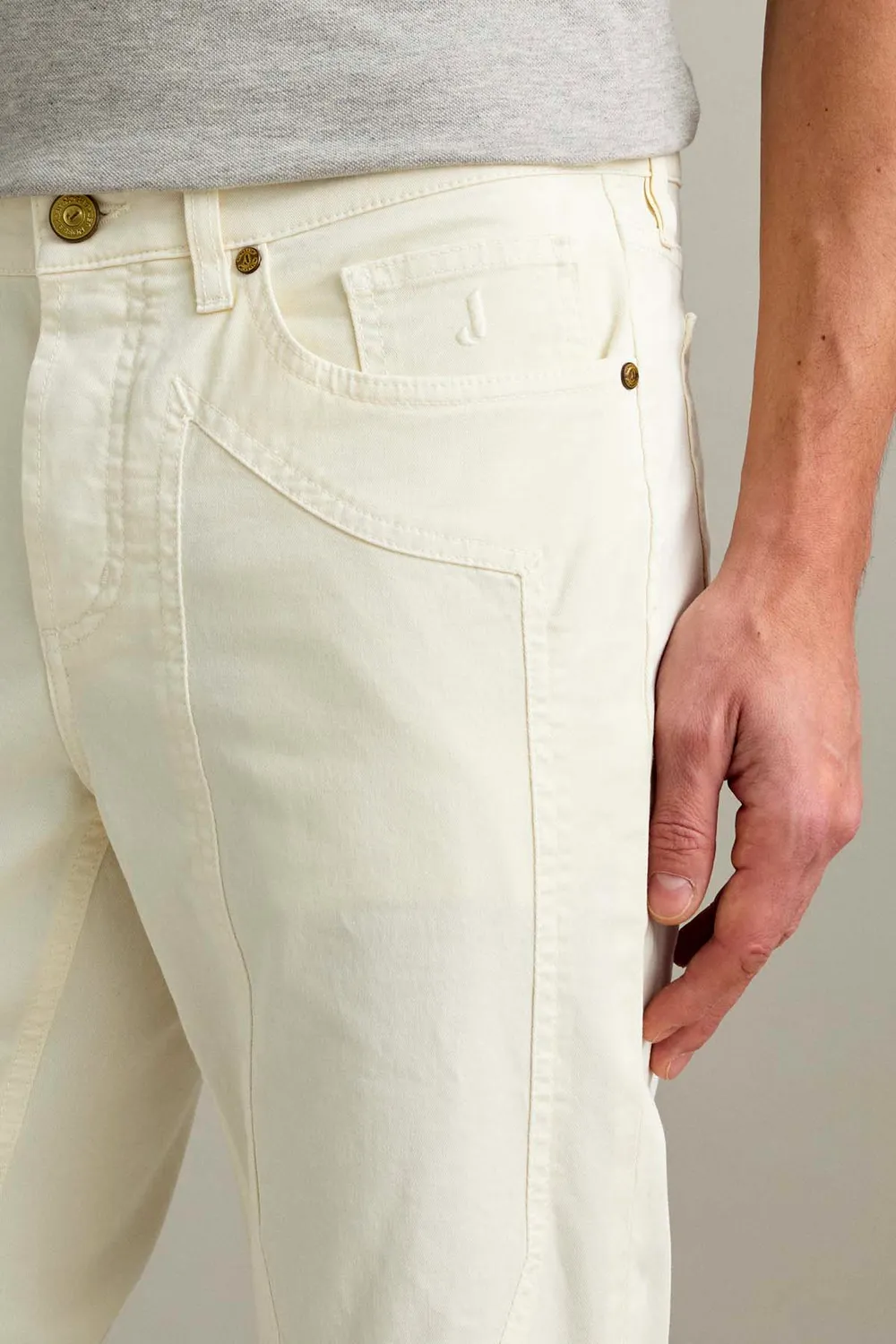 Jeckerson John Slim Fit Chino Sneeuwwit Katoen