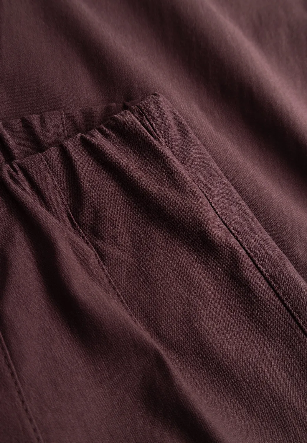 Laurie Betty Regular ML broek Dark Plum stretch