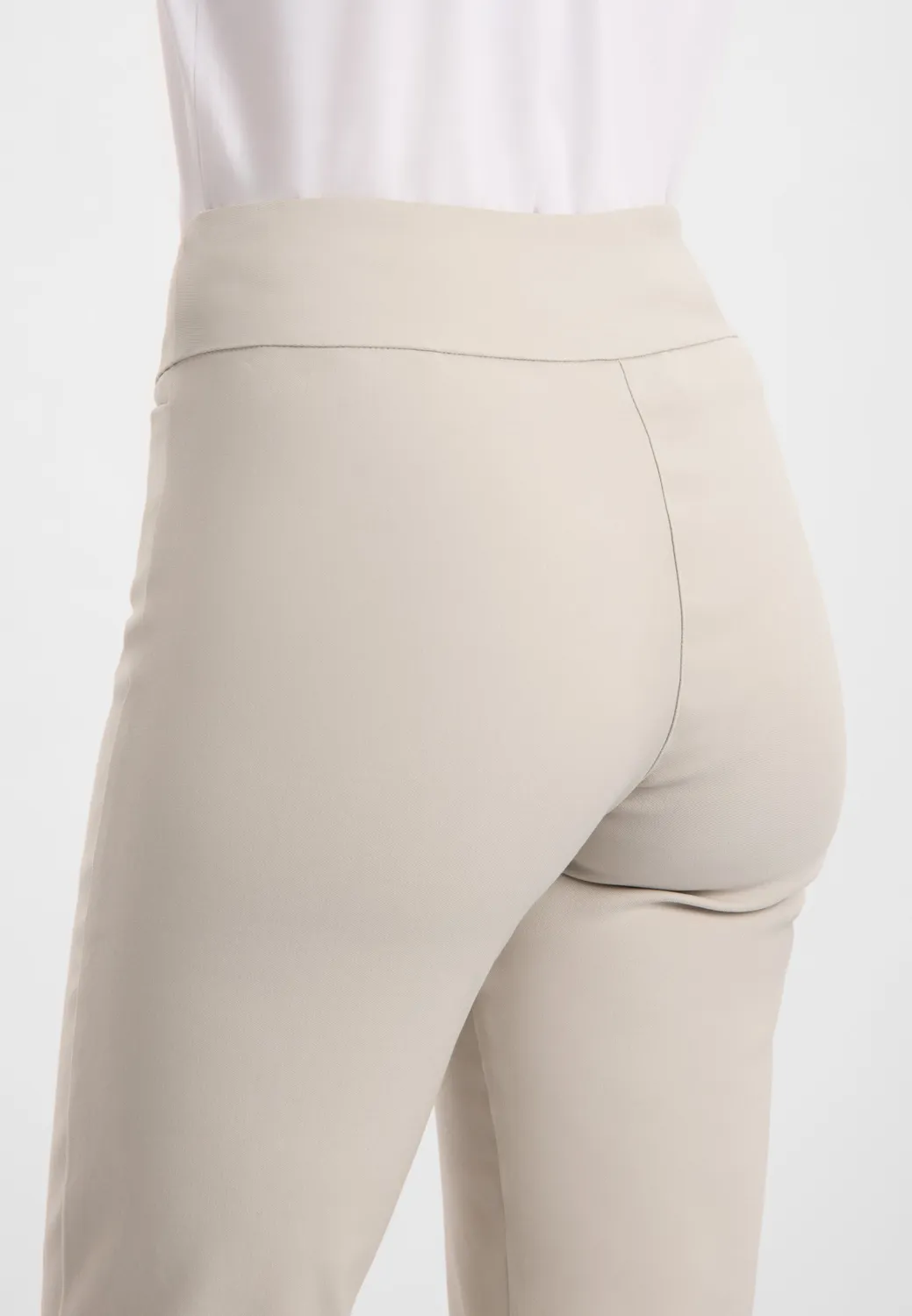 Laurie Thea Straight ML broek grey sand stretch