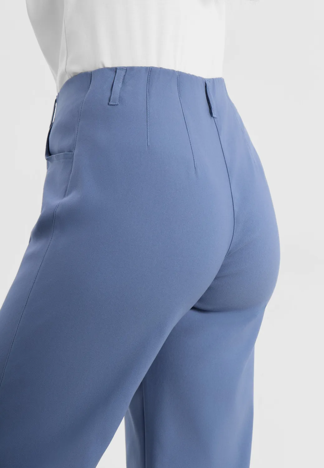 Laurie Donna Loose Crop damesbroek Blue cropped stretch