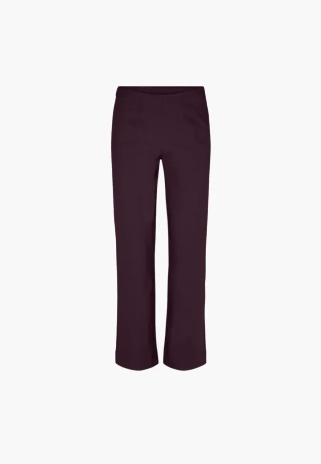 Laurie Bella Straight ML broek dark plum recht