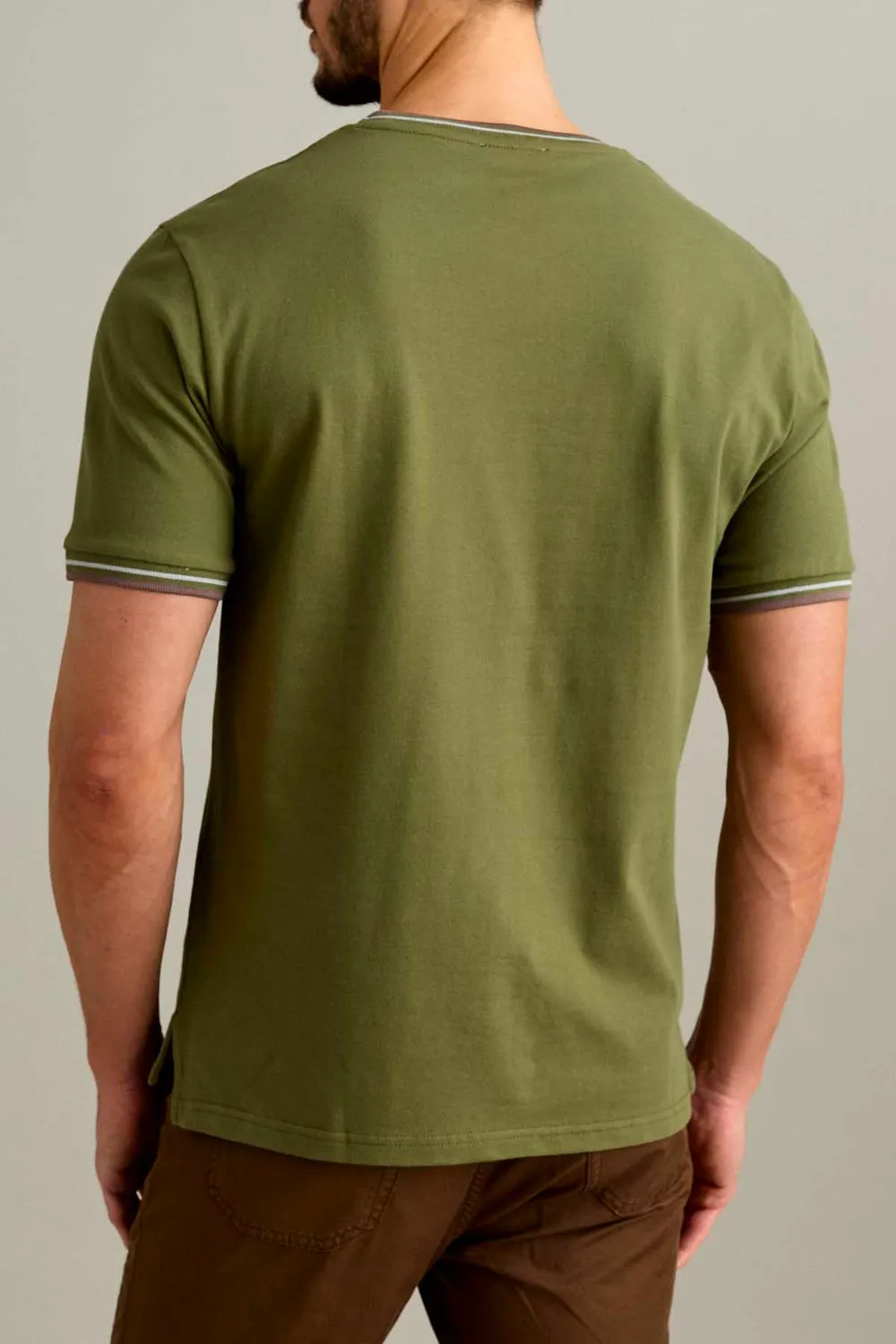 Jeckerson Piquet T-shirt heren donkersalvia piqué katoen