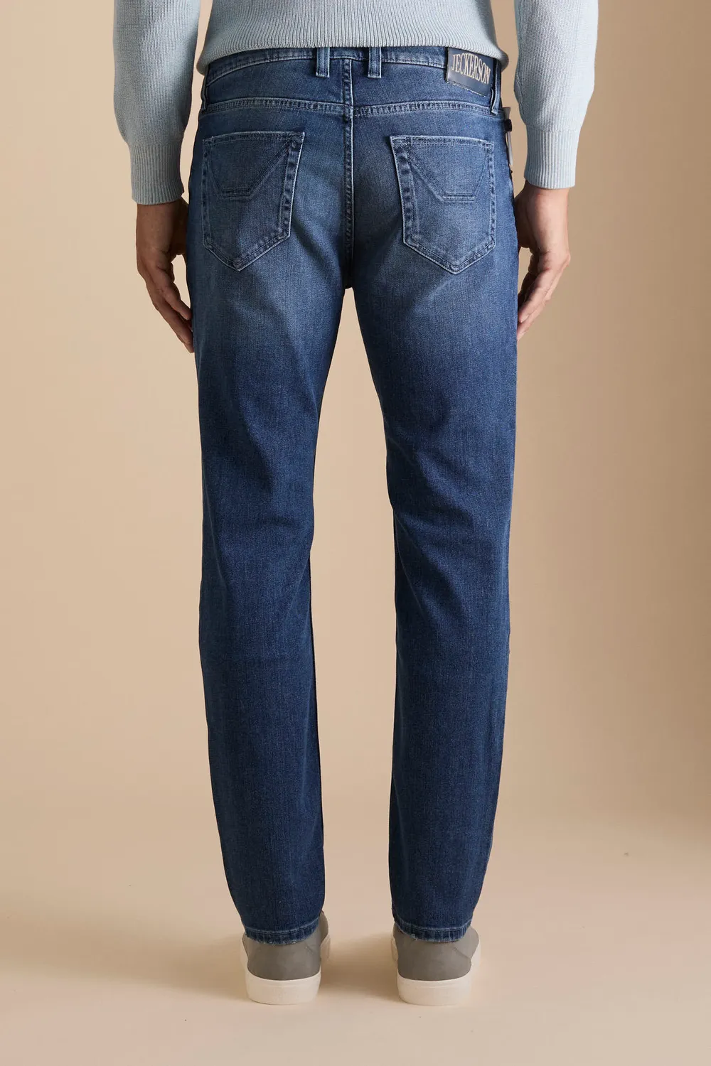 Jeckerson Anniversary jeans slim fit blauw alcantara