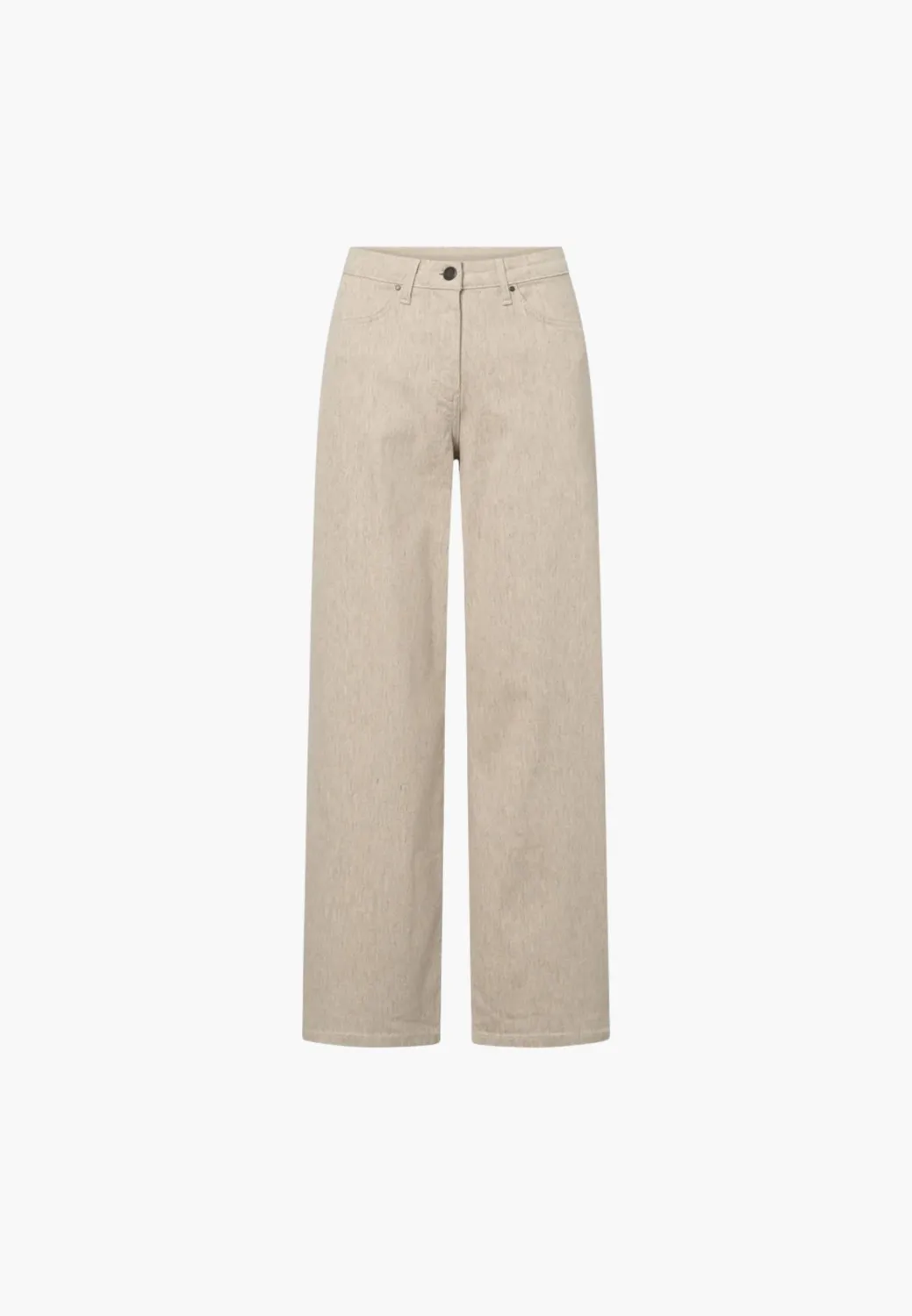 Laurie Carol Loose ML broek grey sand hemp wijd